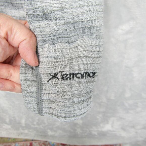 Terramar Sweater Mens Large 3.0 Ecolator Performance 1/4 Zip Shirt Gray - Picture 7 of 15